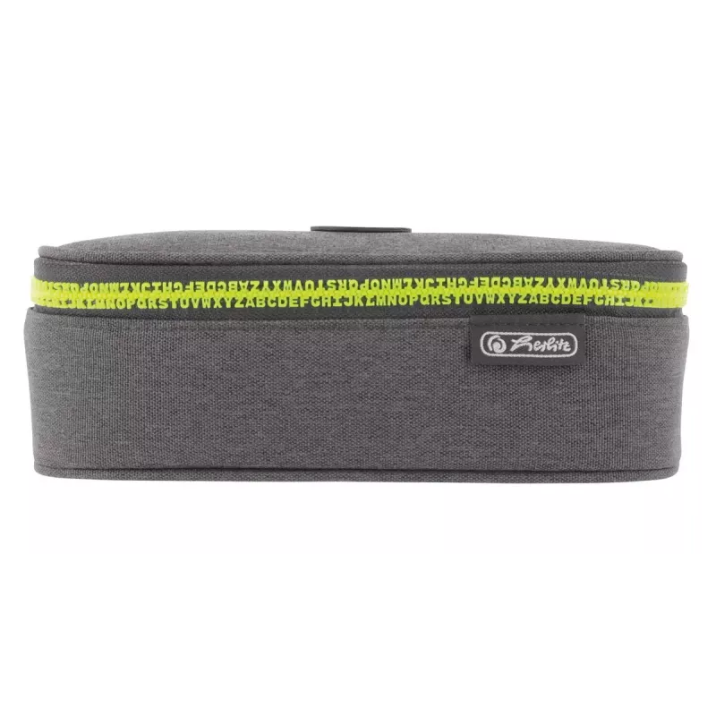 Pieštukinė Herlitz beatBox ABC poliesteris pilka geltona 225x120x70 mm