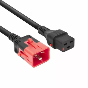 ACT Powercord C19 IEC Lock – C20 IEC Lock Dual Locking juodas 2 m 250 V 16 A