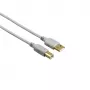 Hama 00200903 USB 2.0 laidas 1,5 m USB A – USB B pilkas