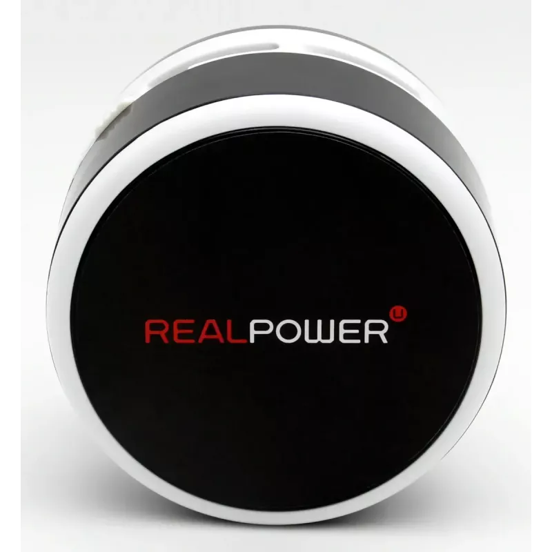 Rankinis siurblys RealPower Mini Hoover-1 – Belaidis, sausas valymas, be maišelio, AA baterijos, 90 min veikimo laikas, juoda/balta