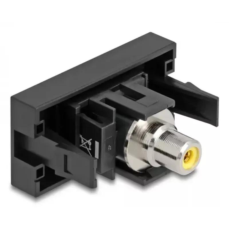 DeLOCK Easy 45 kištukinis lizdas RCA juoda geltona motina motina