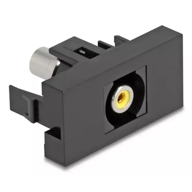 DeLOCK Easy 45 kištukinis lizdas RCA juoda geltona motina motina