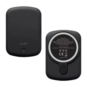 Powerbank LAUT PW02 5000 mAh belaidis įkrovimas juoda
