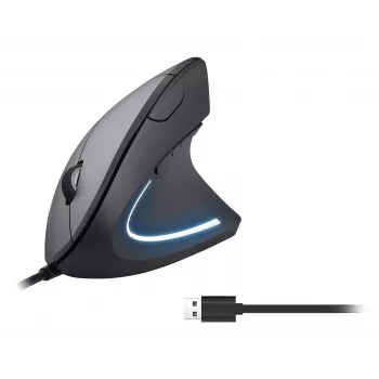 Equip 245118 vertikali ergonominė pelė dešinei rankai, USB-A, optinė, 3200 DPI