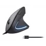 Equip 245118 vertikali ergonominė pelė dešinei rankai, USB-A, optinė, 3200 DPI