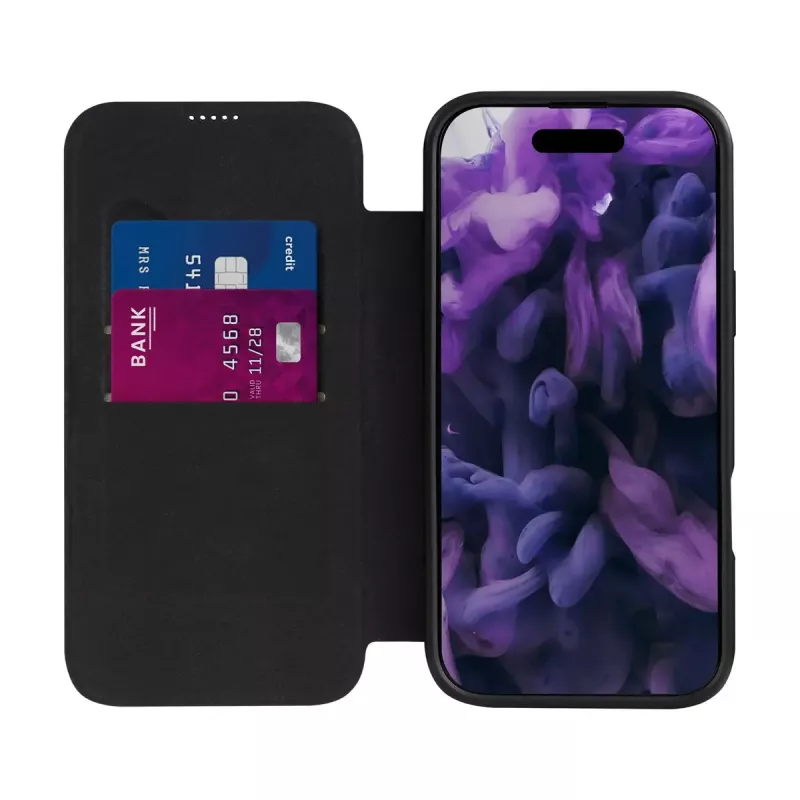 Dėklas LAUT MAGFOLIO, skirtas iPhone 17, 16 cm, juodas
