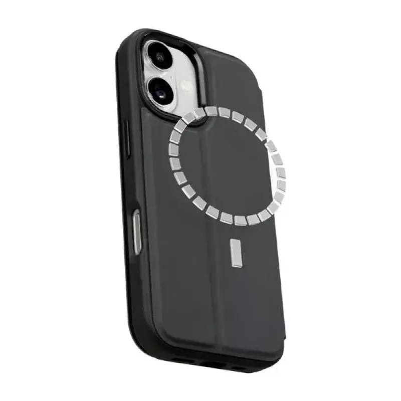 Dėklas LAUT MAGFOLIO, skirtas iPhone 17, 16 cm, juodas