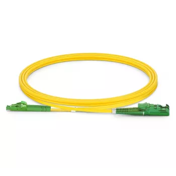 Skaidulinės optikos jungiamasis laidas EQUIP E2000/APC į LC/APC 20 m SM Duplex OS2 Geltonas