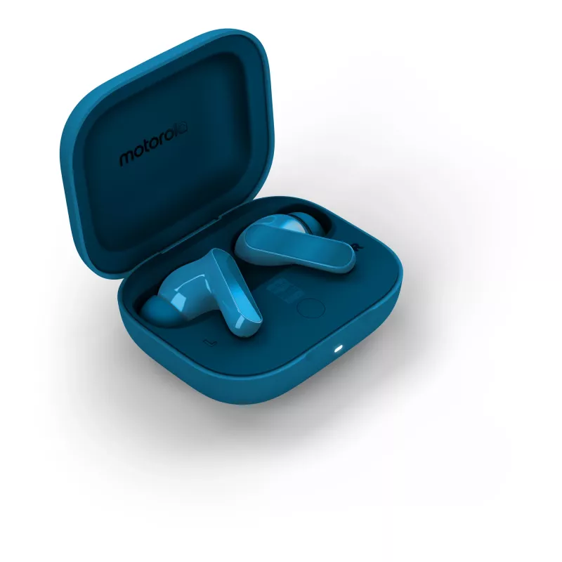 Motorola Moto Buds Bass belaidės ausinės TWS, į ausį, pokalbiams/muzikai, mėlyna