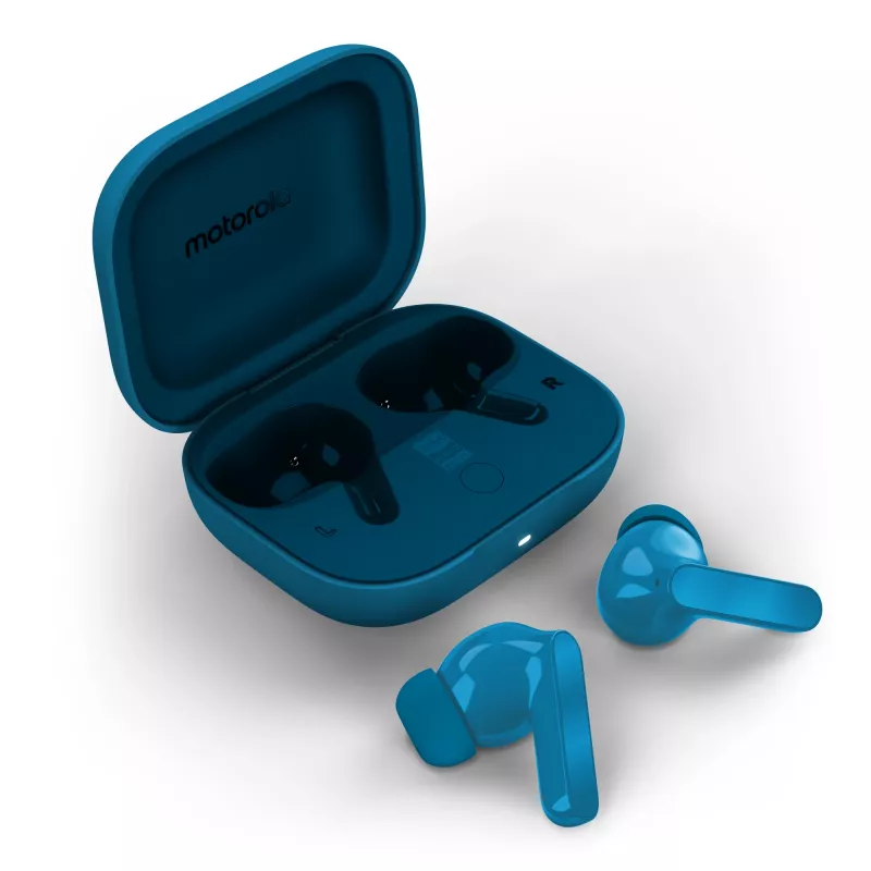 Motorola Moto Buds Bass belaidės ausinės TWS, į ausį, pokalbiams/muzikai, mėlyna
