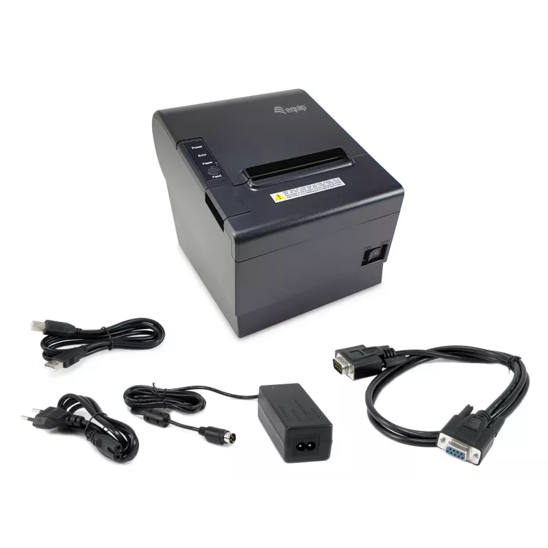 Terminis kvitų spausdintuvas EQUIP 58/80mm su automatiniu pjovikliu, USB/Ethernet/Serial, stalčiui, 203x203 DPI