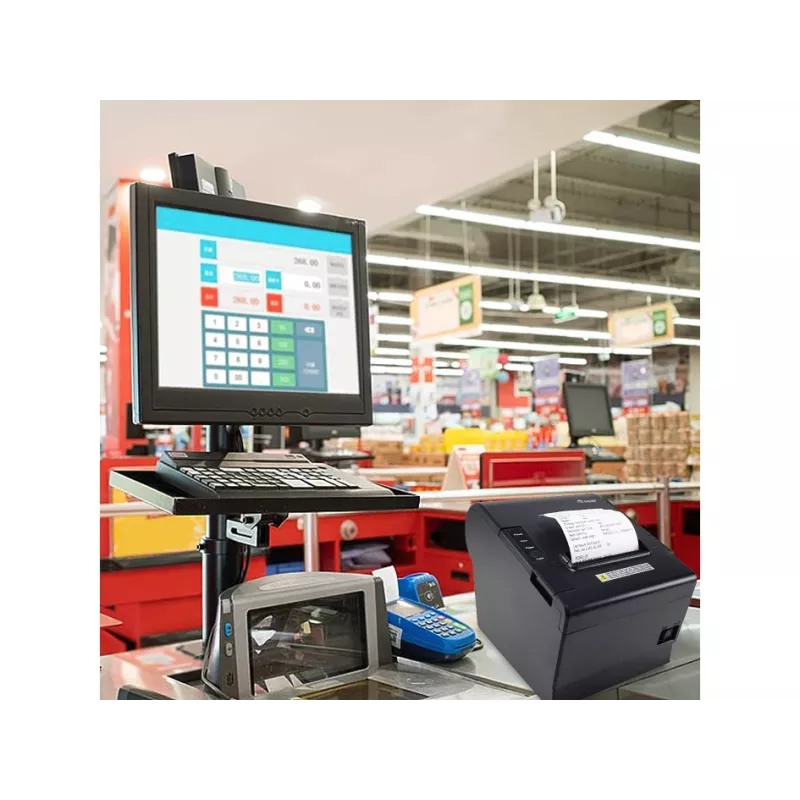 Terminis kvitų spausdintuvas EQUIP 58/80mm su automatiniu pjovikliu, USB/Ethernet/Serial, stalčiui, 203x203 DPI