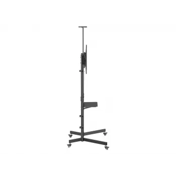 TV Trolley EQUIP Economy 37–70 colių, 70 kg, VESA 100x100–600x400, aukštis 1337–1430 mm, pakreipimas -10°–5°, juoda