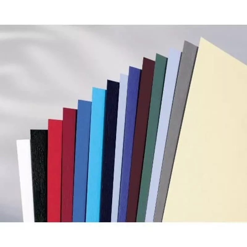 GBC Įrišimo viršelis A5 Leather Grain 250gsm, baltas, 100 vnt.