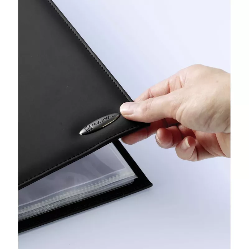 Rexel Soft Touch Smooth A4 aplankalas su 36 kišenių, juodas
