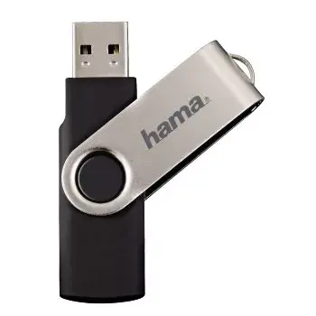 Hama 8GB Rotate USB atmintukas USB Type-A 2.0 juodas, sidabrinis
