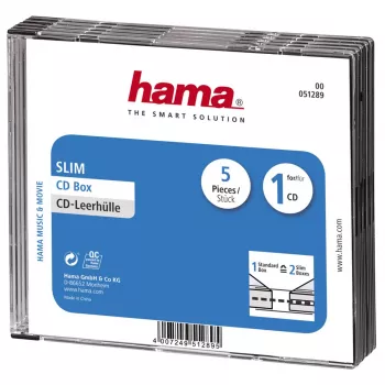 Hama CD Slim Jewel Case 1 disko permatomas