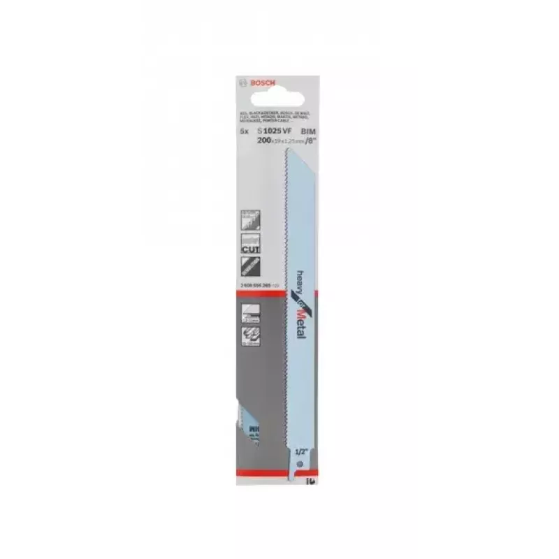 Bosch 2 608 656 265 pjūklo geležtė S 1025 VF bimetalinė 5 vnt.