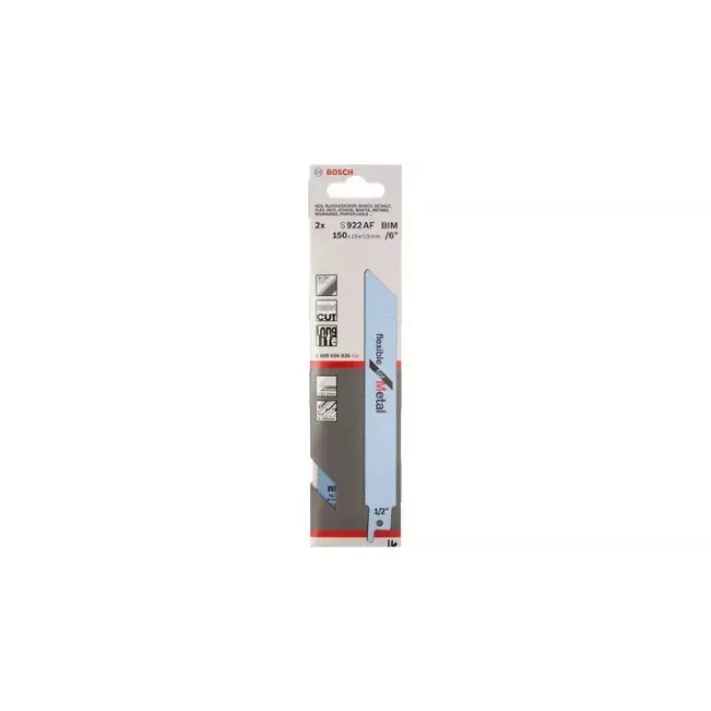 Pjūklo geležtė Bosch S 922 AF Flexible for Metal Bimetal 1mm žingsnis
