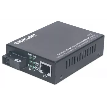 Intellinet Fast Ethernet WDM dvipusis vienmodis medijos keitiklis, 10/100Base-Tx į 100Base-Fx (SC) vienmodis, 20 km, WDM (Rx1310/Tx1550)
