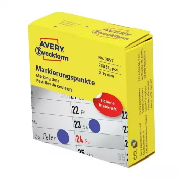 Avery 3857 lipnūs etikečių apskritimai Permanent Blue 250 vnt.