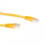 ACT geltonas 5 metrų U/UTP CAT6A pataisos kabelis su RJ45 jungtimis