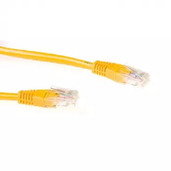 ACT Yellow 20 m U/UTP CAT6A jungiamasis laidas su RJ45 kištukais