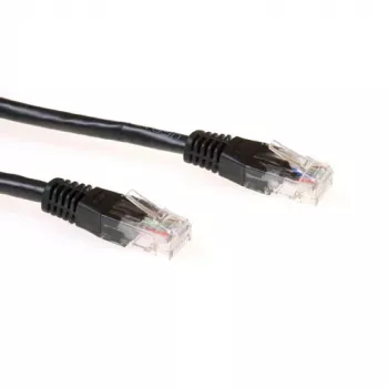 ACT Black 1.5 m U/UTP CAT6A jungiamasis kabelis su RJ45 jungtimis