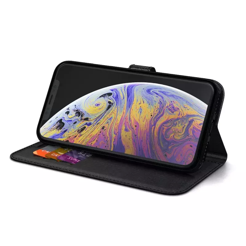 Dėklas su pinigine BeHello BEHWAL00179, skirtas iPhone Xs Max 6,5 colio, juodas
