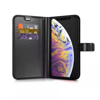 Dėklas su pinigine BeHello BEHWAL00179, skirtas iPhone Xs Max 6,5 colio, juodas