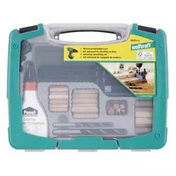 Kaiščių rinkinys wolfcraft Universal Dowelmaster Set, 78 dalių