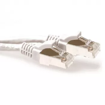 ACT White 2 m LSZH S/FTP CAT6A jungiamasis laidas su apsaugotais RJ45 kištukais