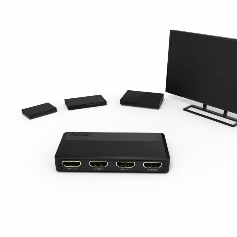 Hama 00121760 HDMI jungiklis juodas 1080p DTS-HD Dolby Digital