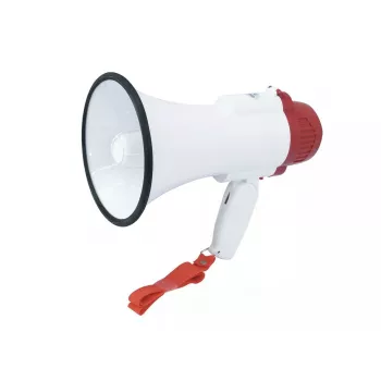 Megalofonas Omnitronic 80710920, vidaus/lauko naudojimui, 10 W, raudonai baltas
