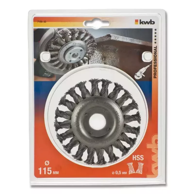 Šepečio vielinis ratas KWB 719530 11,5 cm