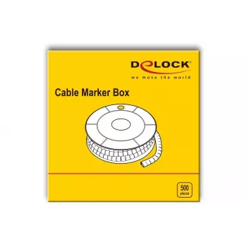 Cable Marker Box DeLOCK Nr 9 Geltona 500 vnt