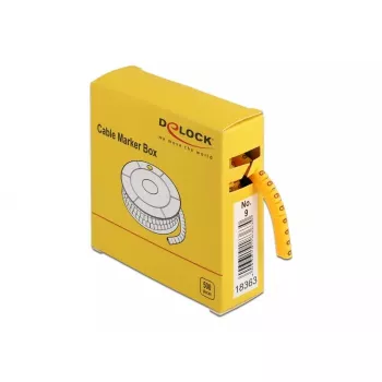 Cable Marker Box DeLOCK Nr 9 Geltona 500 vnt