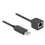 Jungiamasis kabelis DeLOCK 64164 USB 2.0 Type-A į RS-232 RJ45 1 m juodas
