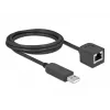 Serijinio ryšio kabelis DeLOCK 64165 USB 2.0 Type-A į RS-232 RJ45 2m juodas