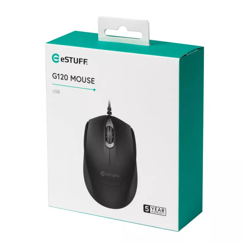 eSTUFF GLB213002 pelė Office Ambidextrous USB Type-A Optinė 1200 DPI