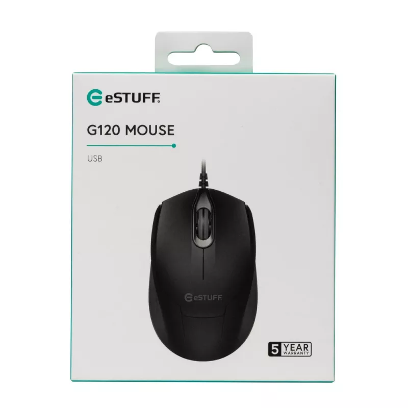 eSTUFF GLB213002 pelė Office Ambidextrous USB Type-A Optinė 1200 DPI