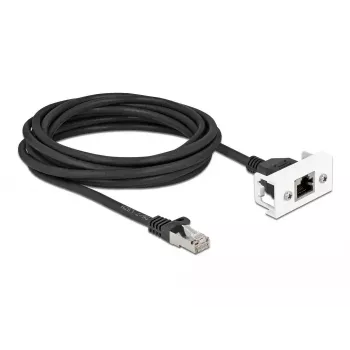 DeLOCK tinklo ilginimo kabelis 5 m Cat.6A S/FTP RJ45 juodas