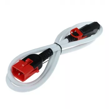 ACT Powercord C13 IEC Lock+ - C14 IEC Lock Dual Locking balta 1 m, PC3607