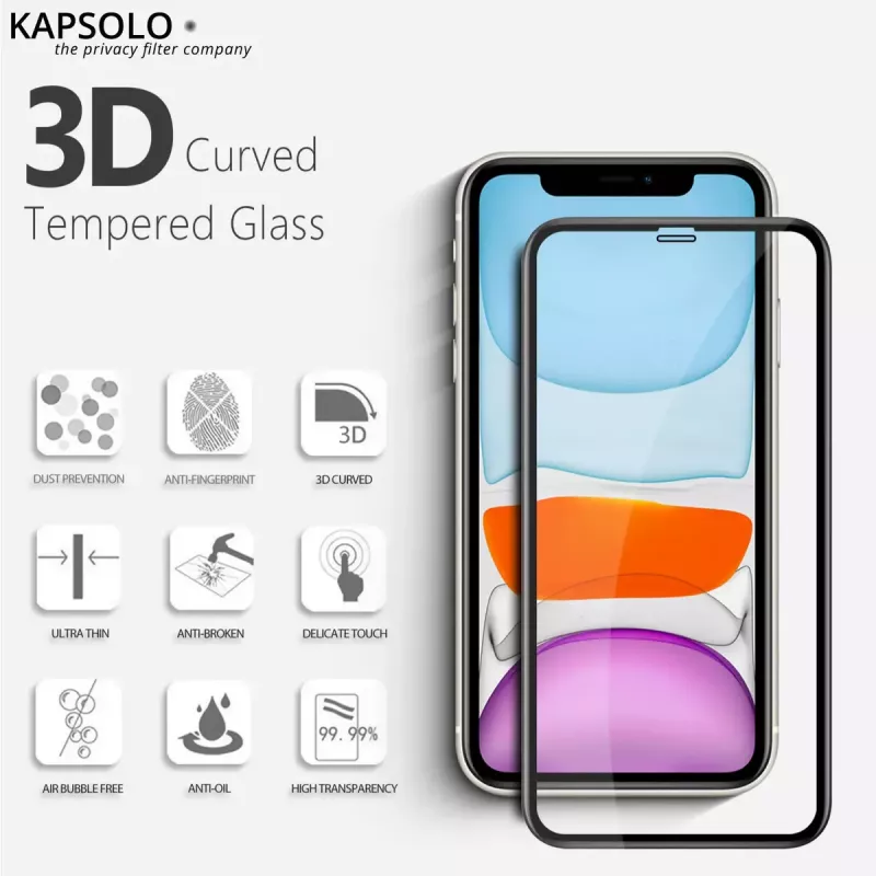 KAPSOLO Grūdintas stiklas iPhone 14 Pro Max 9H apsauga