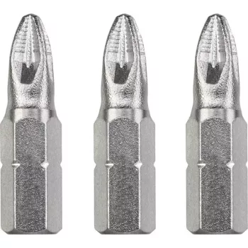 KWB 121102 įdėtųjų antgalių rinkinys – 3 vnt., Pozidriv PZ2, 25 mm ilgio, 1/4 colio kotas