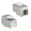 ACT Keystone Jack RJ45 CAT6 Ekranuotas beįrankis su užraktu Baltas Sidabrinis