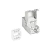 ACT Keystone Jack RJ45 CAT6 Ekranuotas beįrankis su užraktu Baltas Sidabrinis