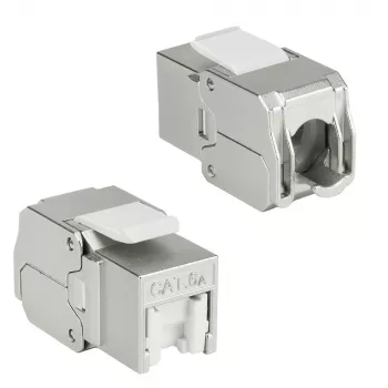 ACT Keystone Jack RJ45 CAT6A ekranuotas beįrankis su dulkių dangteliu