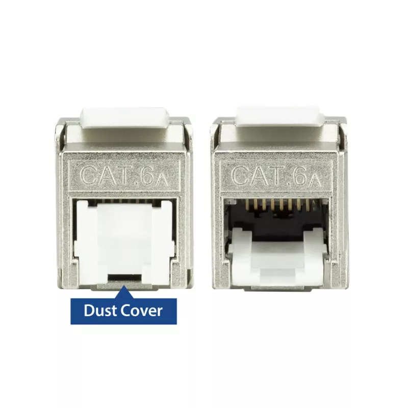 ACT Keystone Jack RJ45 CAT6A ekranuotas beįrankis su dulkių dangteliu