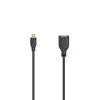 Hama Flexi-Slim USB 2.0 laidas 0,15 m Micro-USB A / USB A juodas